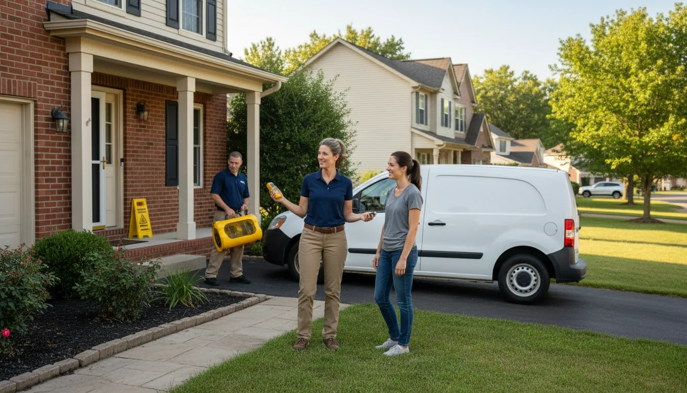 Residential water damage restoration in Fallentimber, PA
